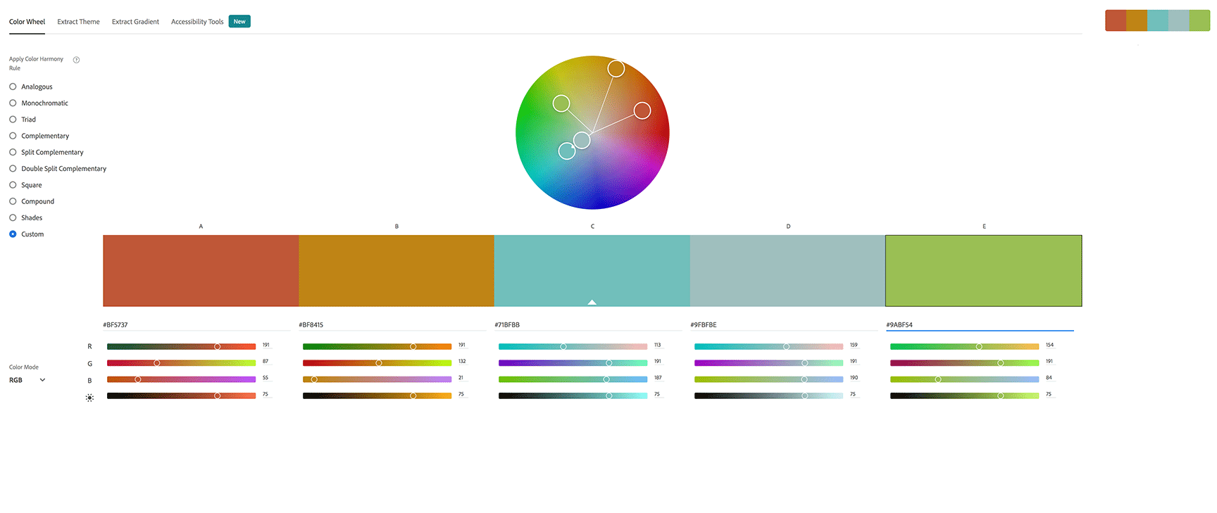 Creative Brand Land Light Neutrals Color Palette