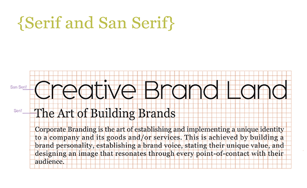 Creative Brand Land, Serif and San Serif