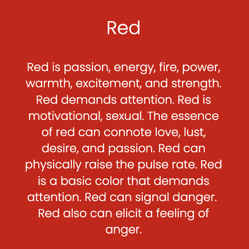 Creative Brand Land, Color Psychology, Red